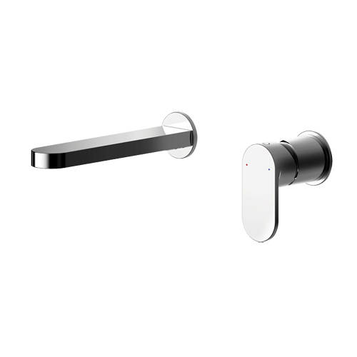 Nuie Binsey Wall Mounted Basin Mixer Tap (Chrome). Size 2