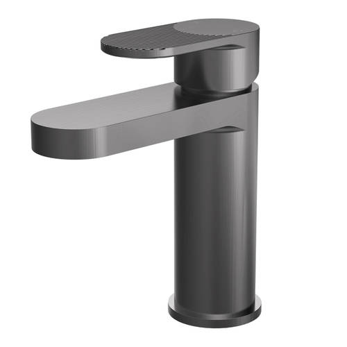 nuie Cyprus Brushed Pewter Mono Basin Mixer - Grey - Image 3