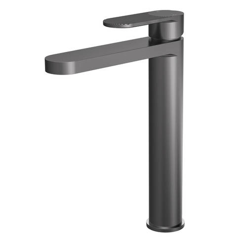 Nuie Brushed Pewter Cyprus High Rise Basin Mixer Tap | | Brass | 52Mm X 290Mm X 190Mm - Image 3