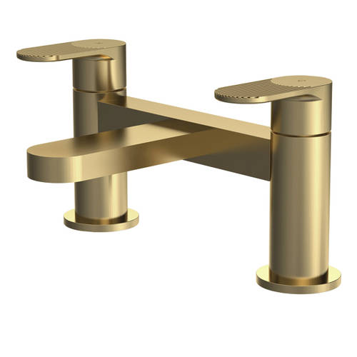 Nuie Cyprus Brushed Brass Bath Filler - Image 3