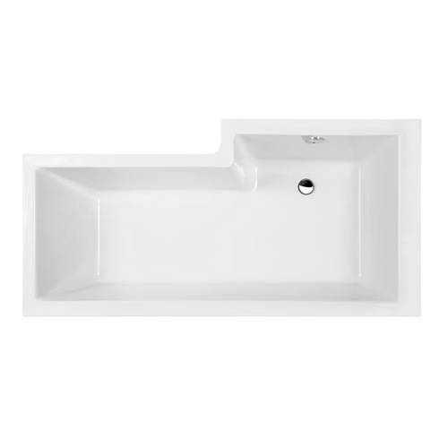 Larger image of Crown Baths Square 1500mm Shower Bath Only (Left Handed).