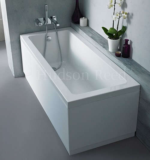 Example image of Hudson Reed Baths Mono Square Single Ended Acrylic Bath. Size 1700x750mm.