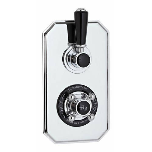 Hudson Reed Men's Black Topaz Thermostatic Shower Valve With Handle (2 Way).