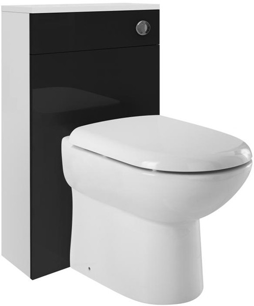 Larger image of Ultra Design Back To Wall WC Unit (Black). 500x800mm.