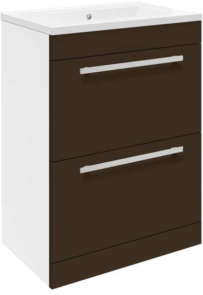 Example image of Ultra Design 600mm Vanity Unit Suite With BTW Unit, Pan & Seat (Brown).