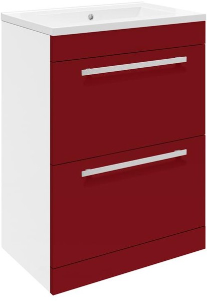 Example image of Ultra Design 600mm Vanity Unit Suite With BTW Unit, Pan & Seat (Red).