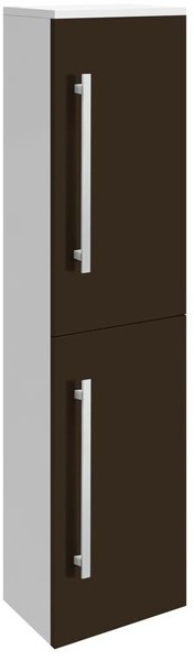 Larger image of Ultra Design Wall Mounted Bathroom Storage Cabinet 350x1400 (Brown).