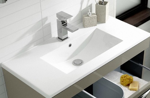 Example image of Hudson Reed Memoir 600mm Vanity Unit & 120 Basin (Cashmere).