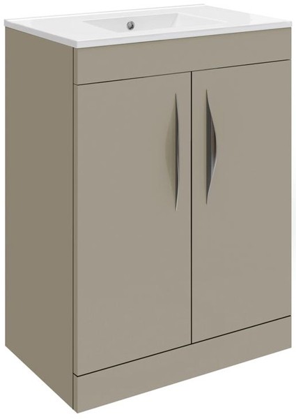 Larger image of Hudson Reed Memoir 600 Vanity Unit With Doors & 120 Basin (Cashmere).