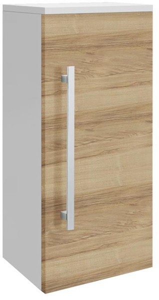 Larger image of Ultra Design Wall Mounted Bathroom Storage Cabinet 350x700 (Walnut).