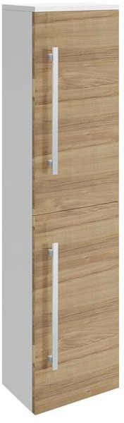Larger image of Ultra Design Wall Mounted Bathroom Cabinet 350x1400 (Natural Walnut).