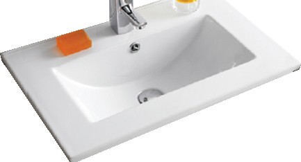 Example image of Ultra Design Vanity Unit With Doors & Option 1 Basin (White). 594x800mm.