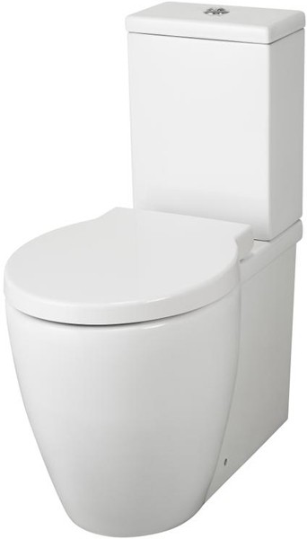 Larger image of Hudson Reed Ceramics Flush To Wall Toilet Pan, Cistern & Soft Close Seat.