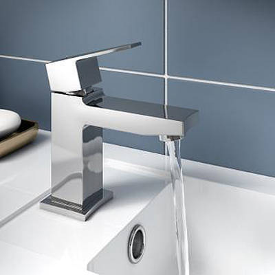 Example image of Hudson Reed Camber Designer Basin & Bath Filler Tap (Chrome).