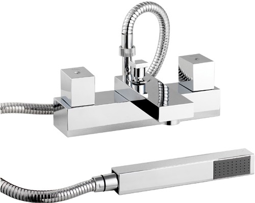 Larger image of Hudson Reed Carmen Bath Shower Mixer With Shower Kit And Bracket.