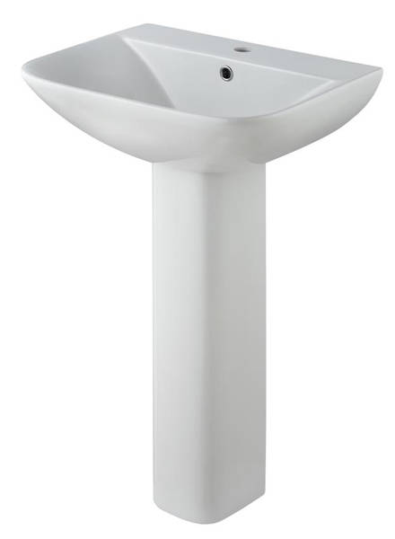 Example image of Premier Carmela Semi Flush Toilet With 550mm Basin & Full Pedestal.