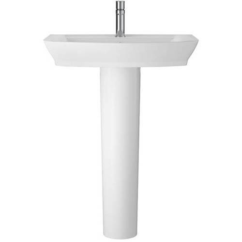 Hudson Reed White Ceramics Maya Basin & Full Pedestal 550Mm.