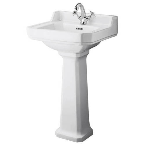 Old London White Richmond Basin & Pedestal (1Th, 500Mm).