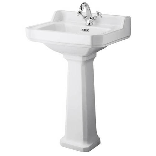 Old London White Richmond Basin & Pedestal (1Th, 550Mm).