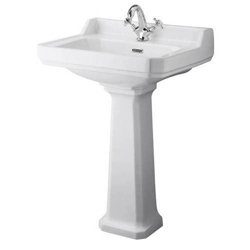 Old London White Richmond Basin & Pedestal (1Th, 600Mm).