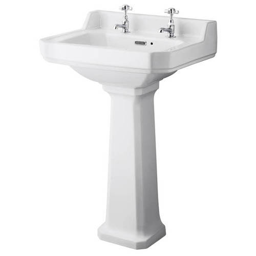 Old London White Richmond Basin & Pedestal (2Th, 560Mm).