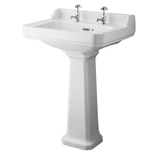 Old London White Richmond Basin & Pedestal (2Th, 600Mm).