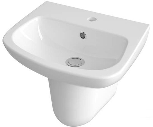 Larger image of Ultra Hobart Basin & Semi Pedestal (1 Tap Hole, 450mm).