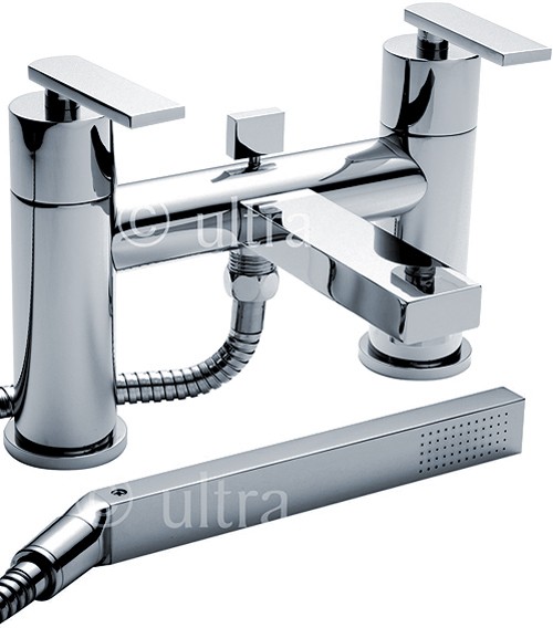 Larger image of Ultra Charm Bath Shower Mixer Tap With Shower Kit (Chrome).