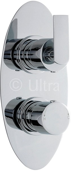 Larger image of Ultra Charm Twin Concealed Thermostatic Shower Valve (Chrome).