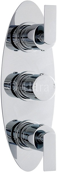 Larger image of Ultra Charm Triple Concealed Thermostatic Shower Valve (Chrome).