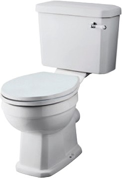 Larger image of Ultra Lewiston Traditional Close Coupled Toilet Pan With Cistern.