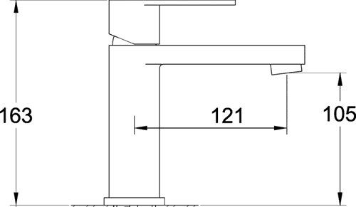 Technical image of Hudson Reed Cloud 9 Basin Mixer & Bath Filler Tap Set (Chrome).