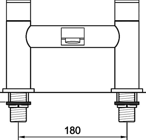 Technical image of Hudson Reed Cloud 9 Basin Mixer & Bath Filler Tap Set (Chrome).