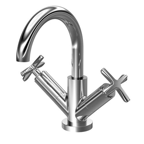 Nuie Aztec Mono Basin Mixer Tap With Waste (Chrome).