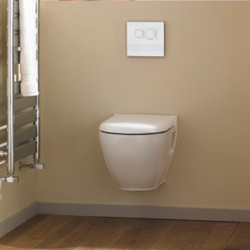 Example image of Ultra Jardine Round Wall Hung Toilet Pan & Soft Close Seat.