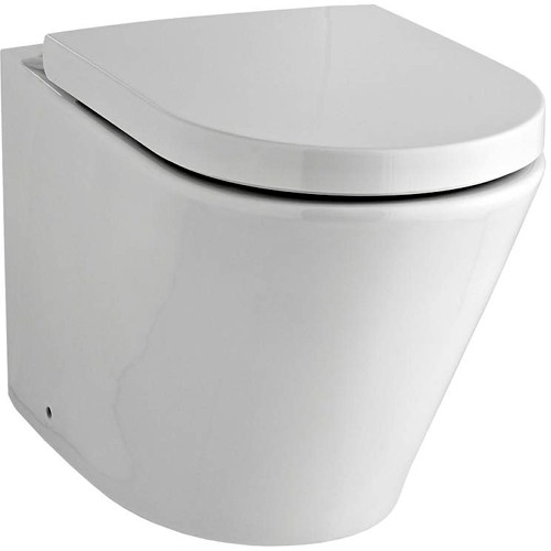 Larger image of Ultra Jardine Round Back To Wall Toilet Pan & Soft Close Seat.