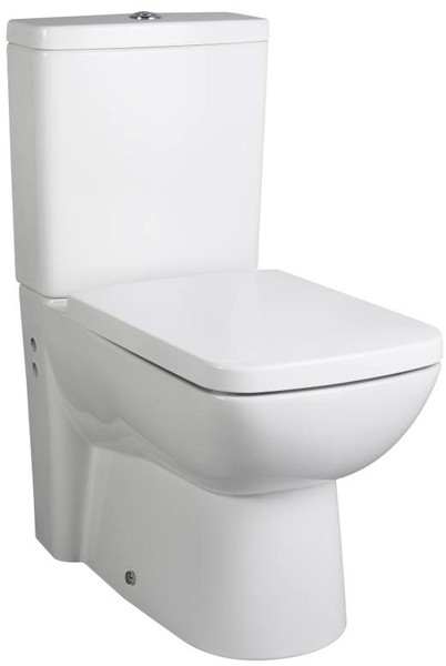 Larger image of Ultra Hobart Flush To Wall Toilet Pan With Cistern, Push Flush & Seat.
