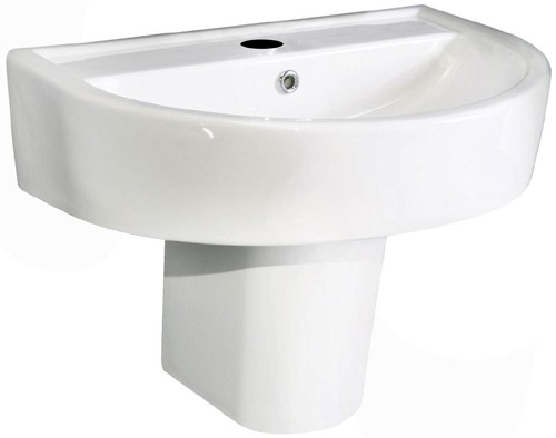 Larger image of Ultra Orb Basin & Semi Pedestal (1 Tap Hole, 600mm).