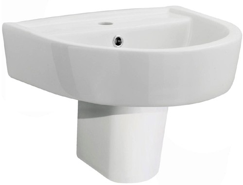 Larger image of Ultra Orb Basin & Semi Pedestal (1 Tap Hole, 520mm).