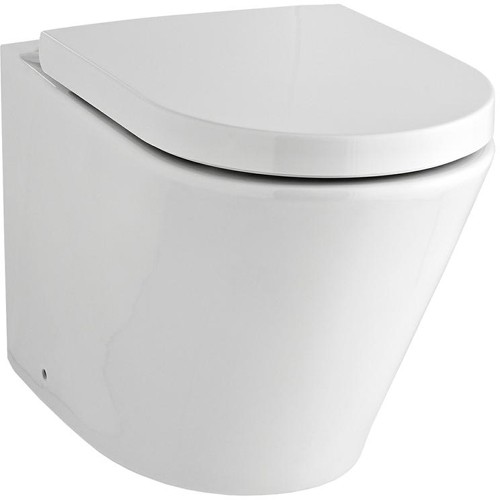 Larger image of Premier Ceramics Back to Wall Toilet Pan & Luxury Seat (BTW).