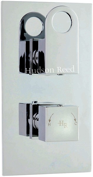 Larger image of Hudson Reed Deco Twin Concealed Thermostatic Shower Valve (Chrome).