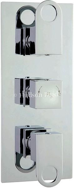 Larger image of Hudson Reed Deco Triple Concealed Thermostatic Shower Valve (Chrome).