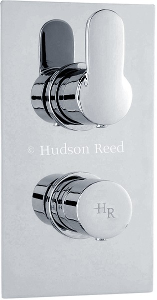 Larger image of Hudson Reed Dias Twin Concealed Thermostatic Shower Valve (Chrome).