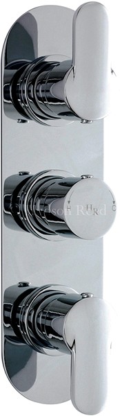 Larger image of Hudson Reed Dias Triple Concealed Thermostatic Shower Valve (Chrome).