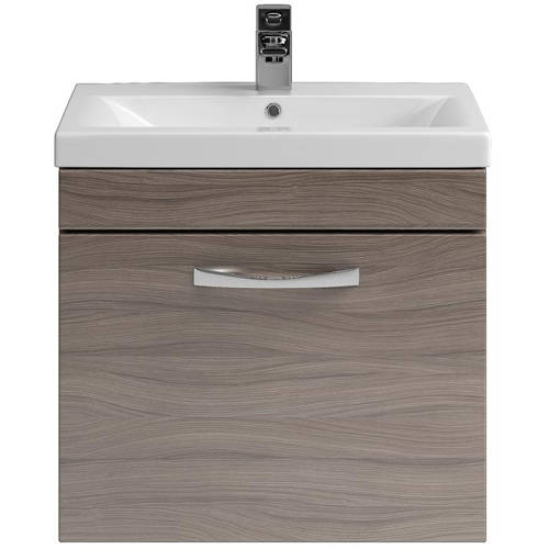 Larger image of Premier Shipton 500mm Wall Hung Vanity Unit & Basin Type 2 (Driftwood).