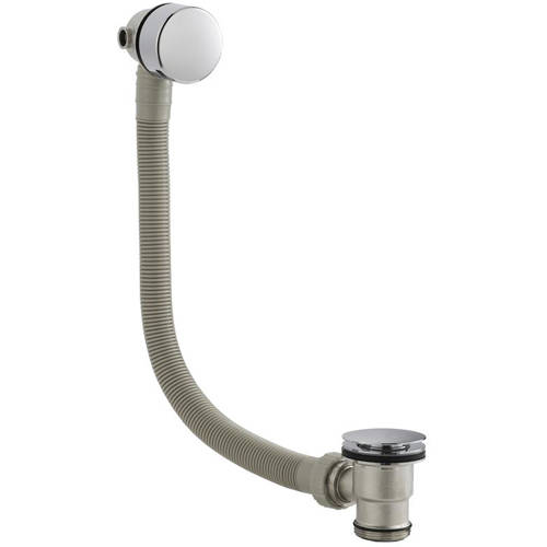 Ultra Wastes Round Slimline Freeflow Bath Filler Waste (Chrome).