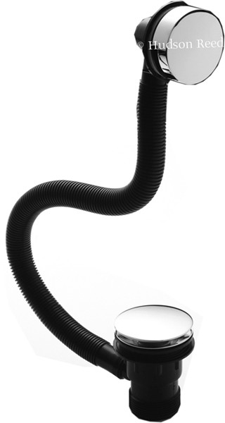 Hudson Reed Wastes Easyclean Push Button Bath Waste With Minimalist Overflow.