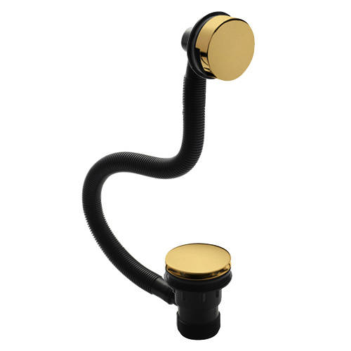 Nuie Wastes Push Button Bath Waste (Brushed Brass).