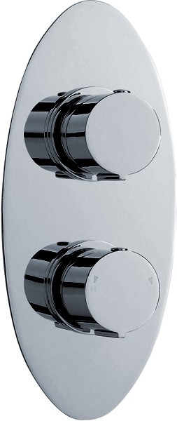 Larger image of Ultra Ecco Twin Concealed Thermostatic Shower Valve (Chrome).