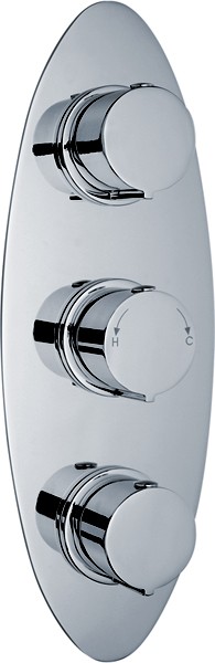 Larger image of Ultra Ecco Triple Concealed Thermostatic Shower Valve (Chrome).